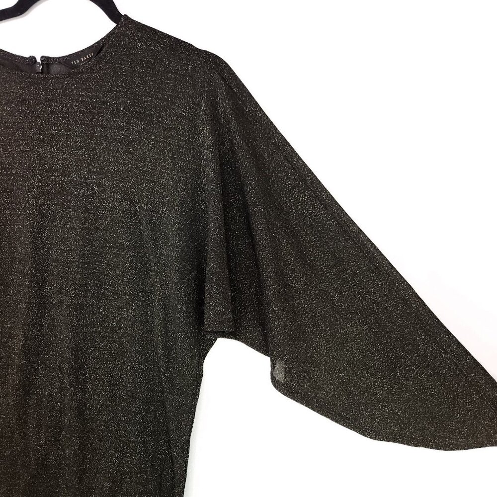 Ted Baker Monyca Draped One Shoulder Cover Up Size 0 Sheer Outer Layer Only - Picture 7 of 15